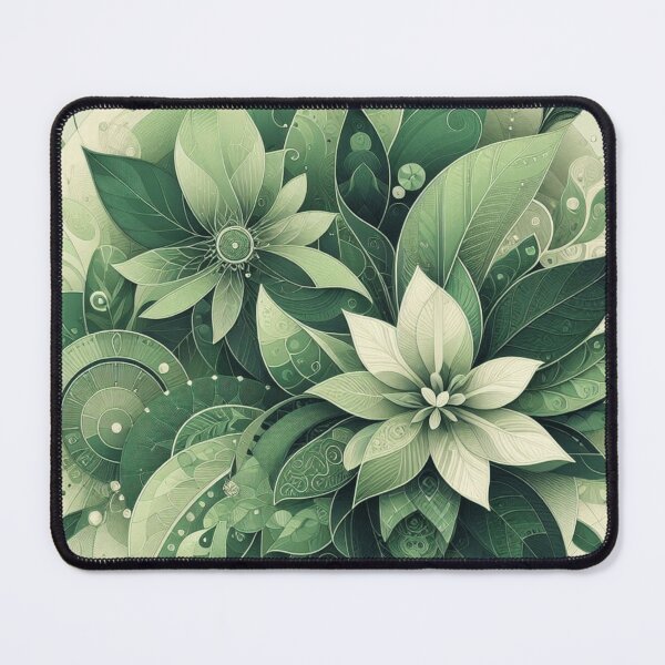 Item preview, green floral patterns, watercolor designed and sold by asbno19.