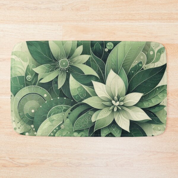 Item preview,  green floral patterns, watercolor designed and sold by asbno19.