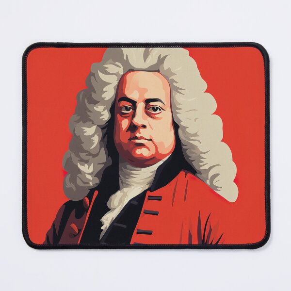 Item preview, George Frideric Handel | Red minimalism designed and sold by ComicsFactory.