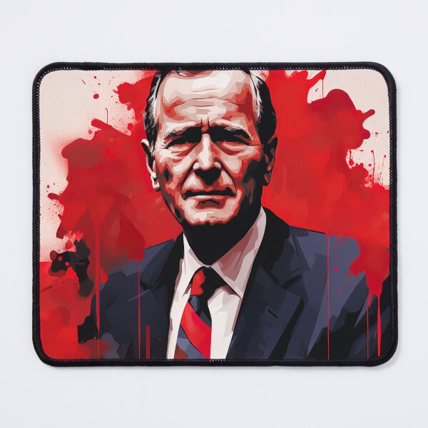 Item preview, George H. W. Bush | Red minimalism designed and sold by ComicsFactory.