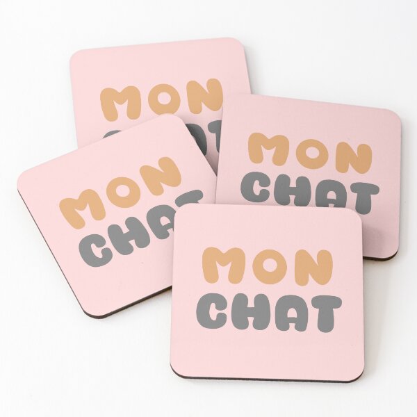 Item preview, "Mon Chat" Typography Design designed and sold by rahmastaa.