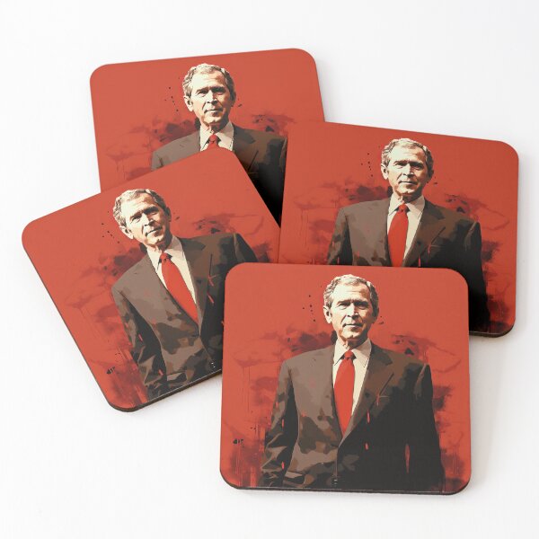 Item preview, George W. Bush | Red minimalism designed and sold by ComicsFactory.