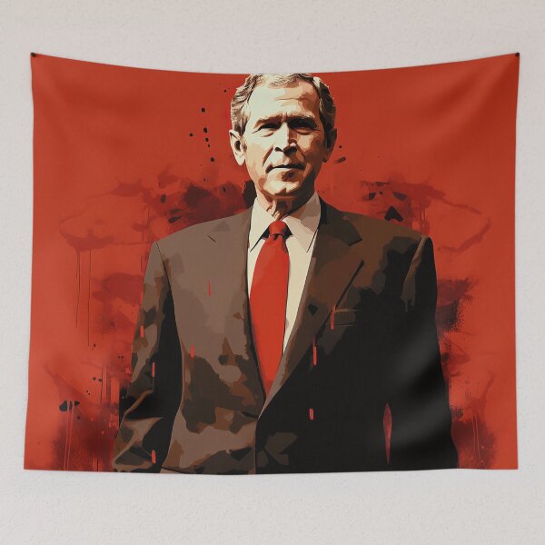 Item preview, George W. Bush | Red minimalism designed and sold by ComicsFactory.