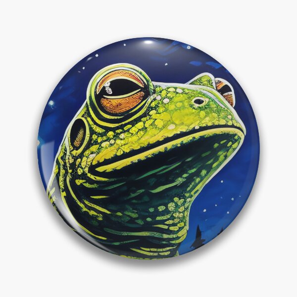 Item preview, Starry Night Frog, Cosmic Amphibian Wildlife Illustration designed and sold by madtoyman.