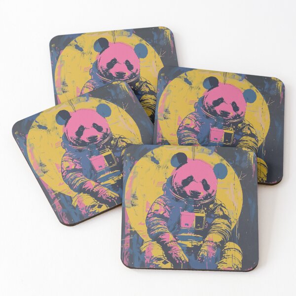 Item preview, Vintage and vivid panda astronaut portrait designed and sold by etherElric.