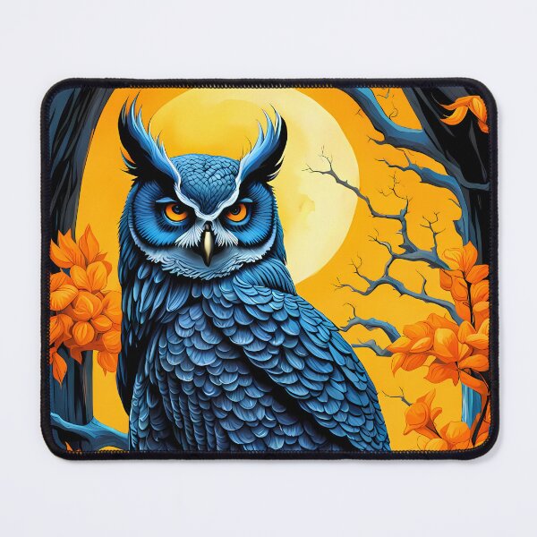Item preview, Blue Owl, Ai Generated Art designed and sold by ACC .