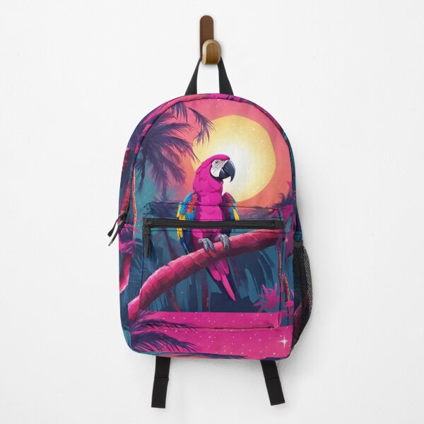 Item preview, Parrot and palms at evening, sky fall of stars, exotic vibe designed and sold by Sugar Wisdom .