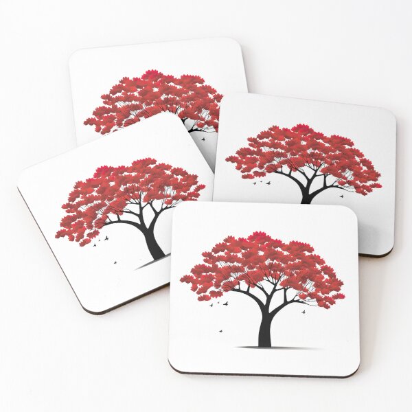 Item preview, Ginkgo tree | Red minimalism designed and sold by ComicsFactory.