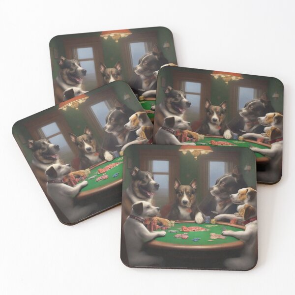 Item preview, Dogs play poker designed and sold by happypaws1.