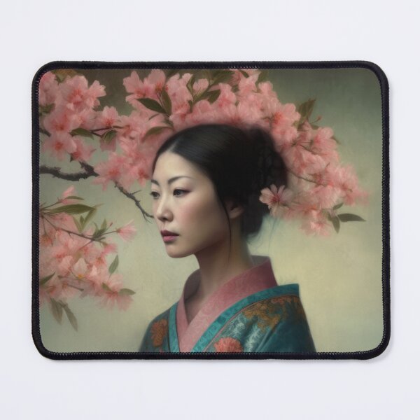 Aperçu de l'œuvre Fille et fleurs. Geisha et Sakura en fleurs créée et vendue par maxa0109.