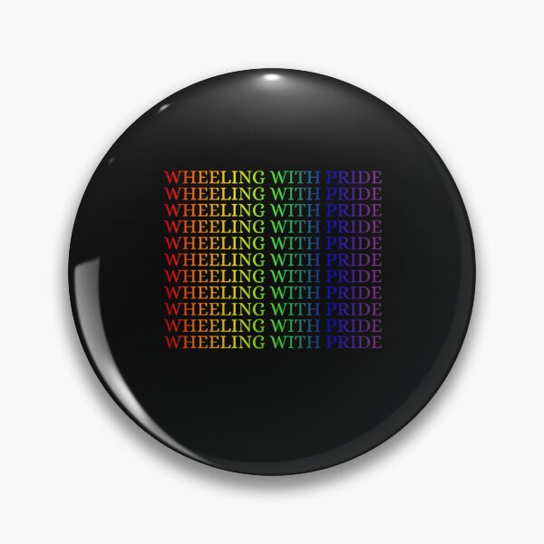 Item preview, LGBTQ Wheeling With Pride Slogan T-Shirt, LGBTQ Positive Slogan T-Shirt, Wheeling with pride Tees, designed and sold by PrideBeProud.