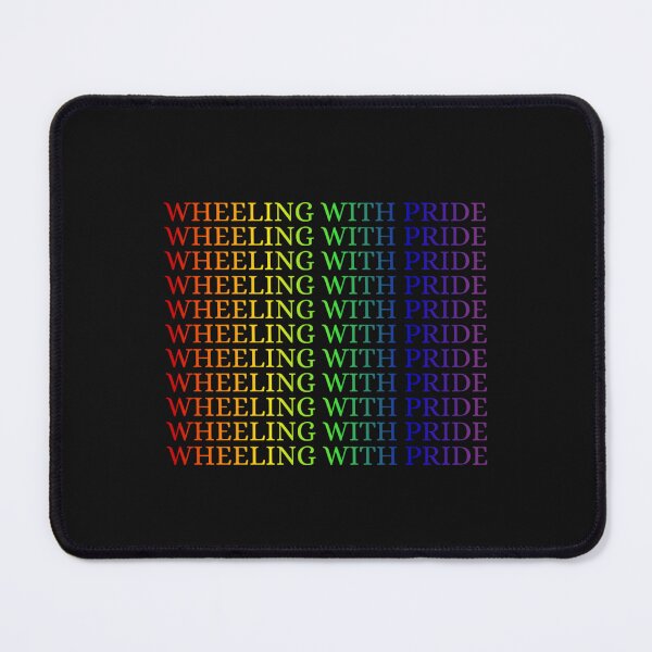 Item preview, LGBTQ Wheeling With Pride Slogan T-Shirt, LGBTQ Positive Slogan T-Shirt, Wheeling with pride Tees, designed and sold by PrideBeProud.