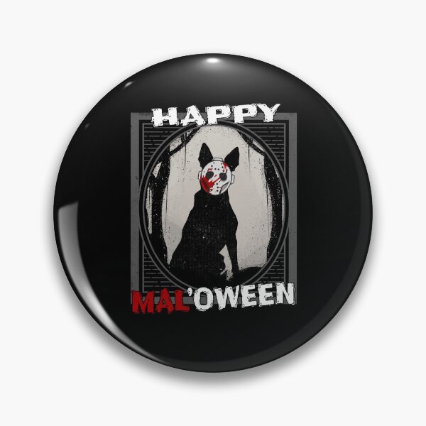 Item preview, Happy Maloween Belgian Malinois Halloween Hockey Mask  designed and sold by Guarddogdrive.