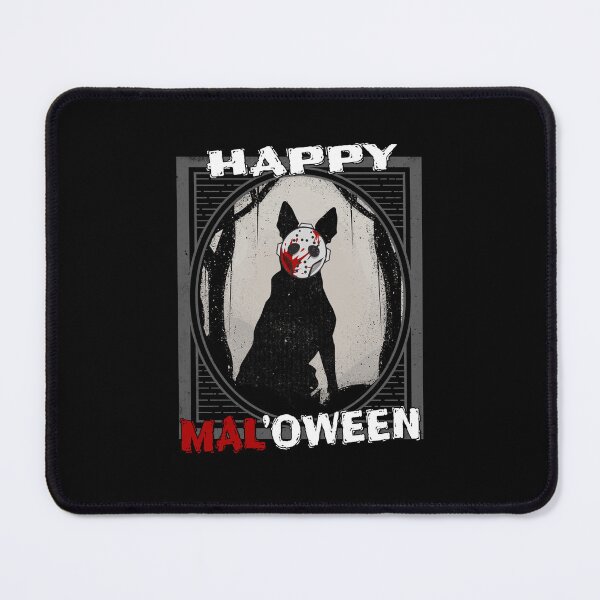 Item preview, Happy Maloween Belgian Malinois Halloween Hockey Mask designed and sold by Guarddogdrive.