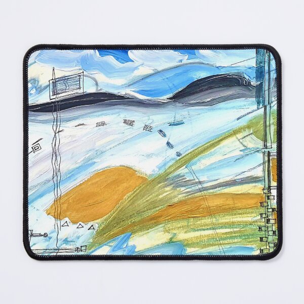 Item preview, architectural landscape, acrylic, pencil on paper designed and sold by Tereza Pilar Art.