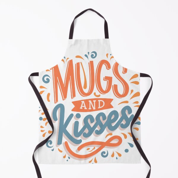 Item preview, Mugs and Kisses: Festive Orange and Blue Design with Eye-Catching Message designed and sold by HahaHandlesHub.