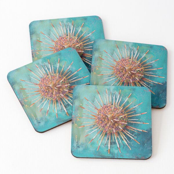 Item preview, Spiny Sea Urchin on Teal designed and sold by Elisabeth Lucas.
