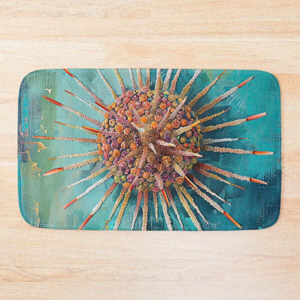 Item preview, Spiny Sea Urchin on Teal designed and sold by Elisabeth Lucas.