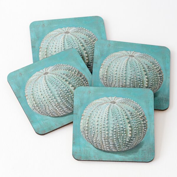 Item preview, Teal Sea Urchin on Teal designed and sold by Elisabeth Lucas.
