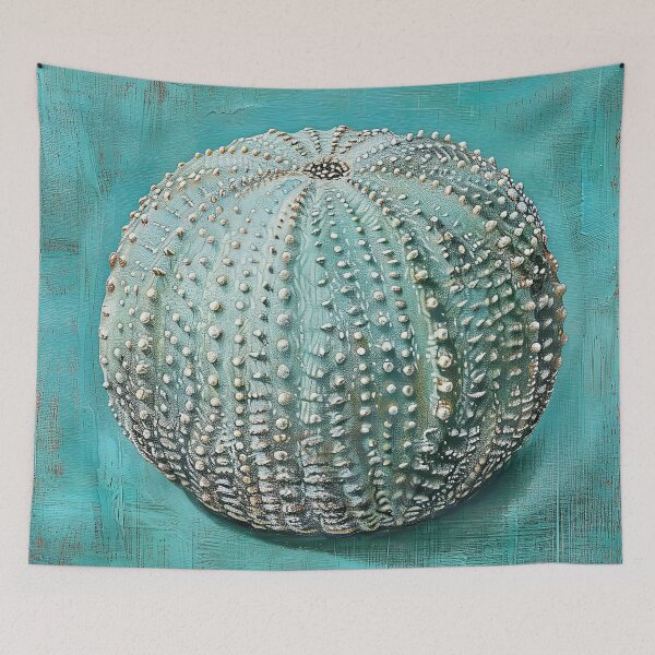 Item preview, Teal Sea Urchin on Teal designed and sold by Elisabeth Lucas.