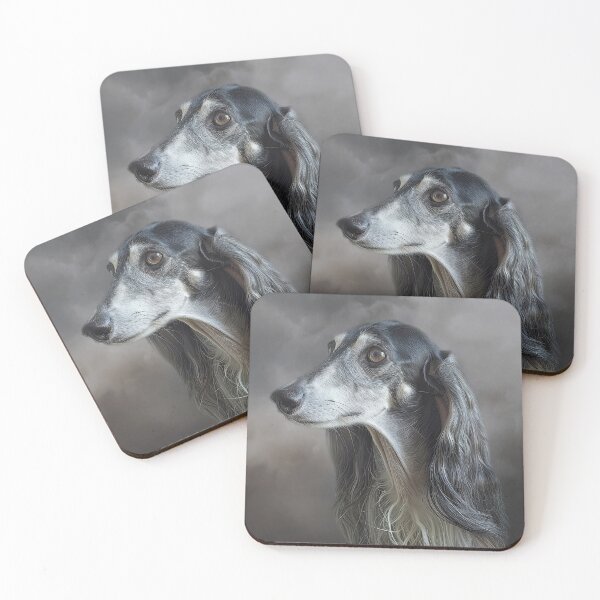 Item preview, Portrait of a Silver Saluki designed and sold by Elisabeth Lucas.
