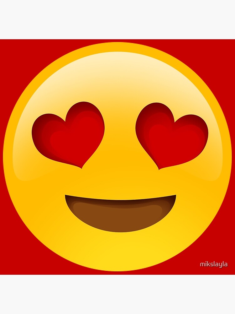 Impression photo « Coeur yeux Emoji