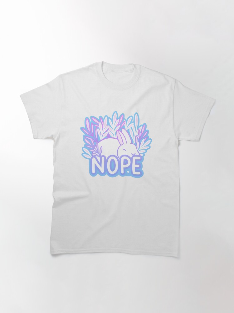 Thumbnail 3 of 7, Classic T-Shirt, Nope // Tired Bunny | Nikury designed and sold by nikury.