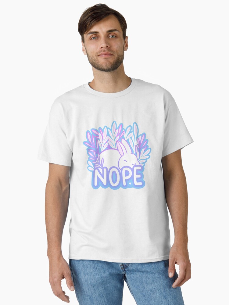 Thumbnail 1 of 7, Classic T-Shirt, Nope // Tired Bunny | Nikury designed and sold by nikury.