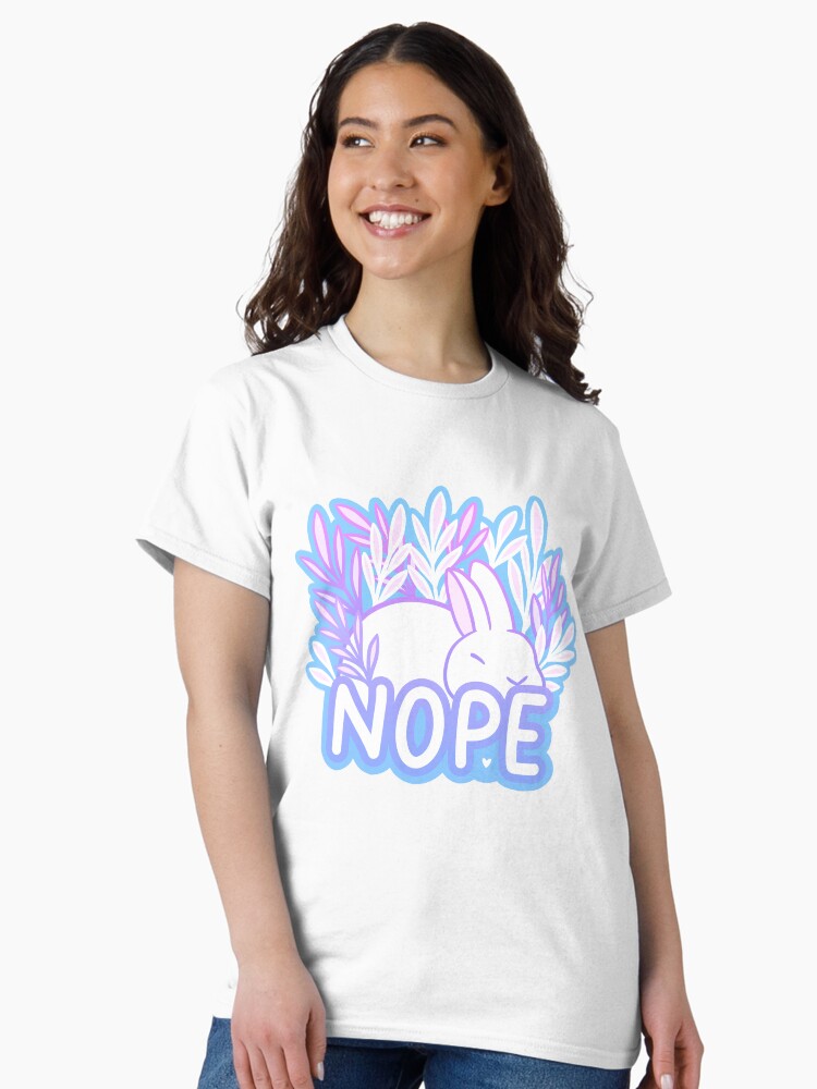Thumbnail 2 of 7, Classic T-Shirt, Nope // Tired Bunny | Nikury designed and sold by nikury.