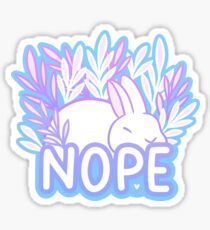 Nope // Tired Bunny Sticker