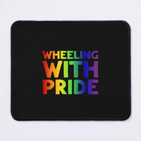 Item preview, LGBTQ Wheeling With Pride Slogan T-Shirt, LGBTQ Positive Slogan T-Shirt, Wheeling with pride Tees, designed and sold by PrideBeProud.