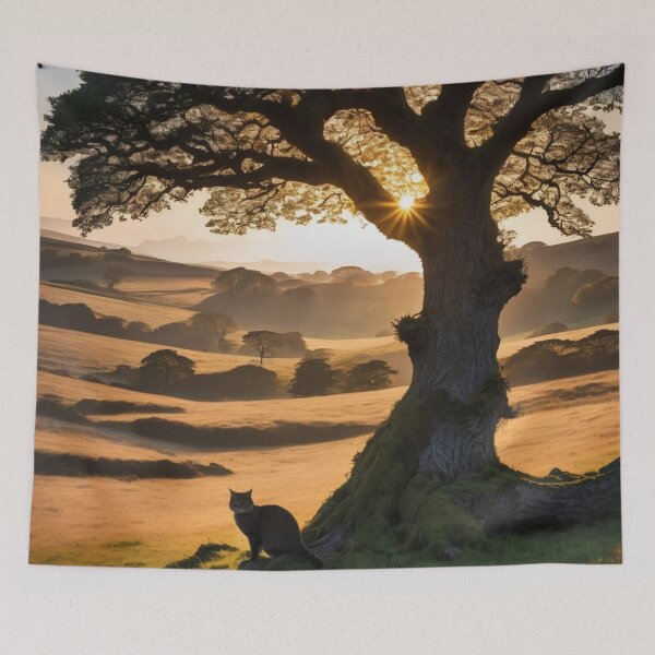 Item preview, Scottish wild cat at sunset. designed and sold by tatty58.