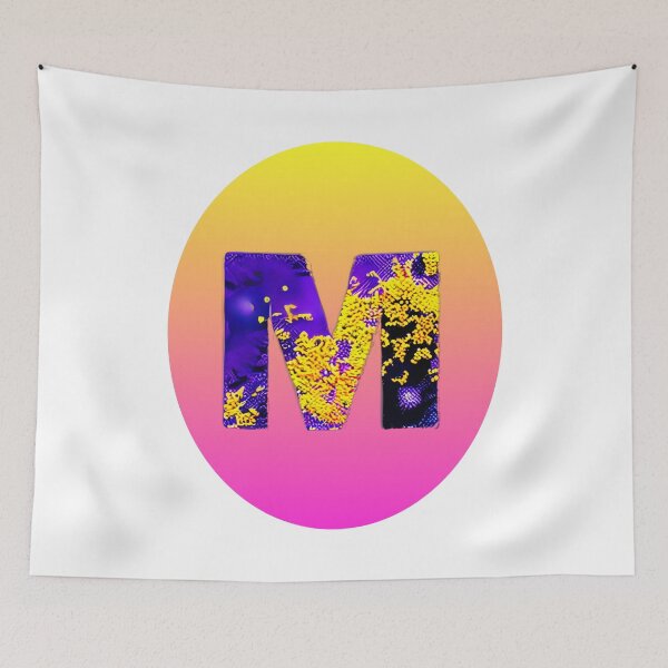Item preview, letter M, monogram. typography collage. ABC art. gift 2024 designed and sold by Minibubb.