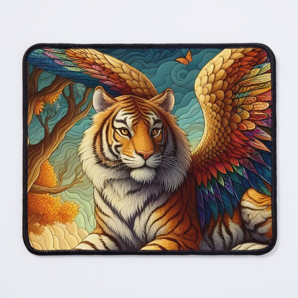 Item preview, Winged Tiger perched on a Tree designed and sold by ki-mer-a.