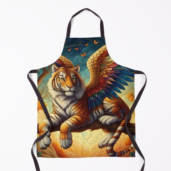 Item preview, Winged Tiger perched on a Tree designed and sold by ki-mer-a.