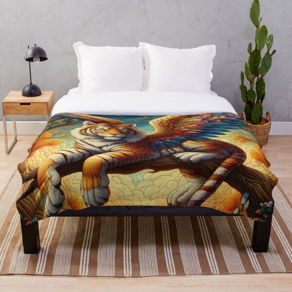 Item preview, Winged Tiger perched on a Tree designed and sold by ki-mer-a.