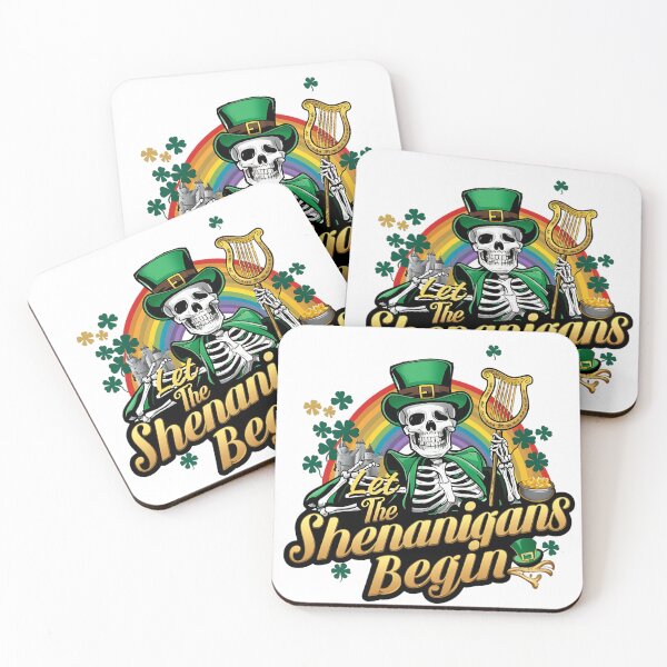 Item preview, Let The Shenanigans Begin St. Patrick's Day skeleton designed and sold by najega911.
