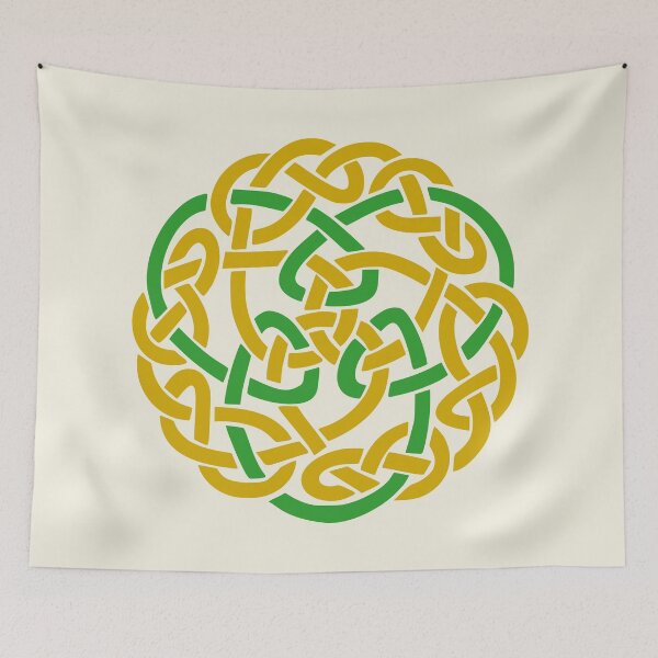 Item preview, Decorative Celtic Knot Green and Gold designed and sold by Jeallan Designs.