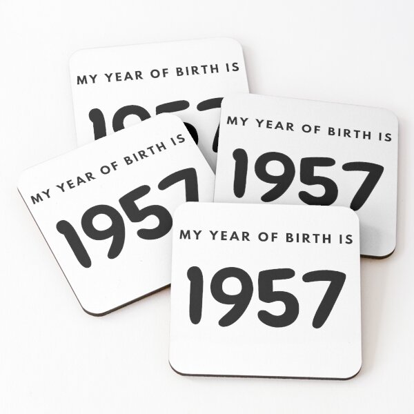 Item preview, My Year of Birth is 1957 designed and sold by LittleWorldShop.