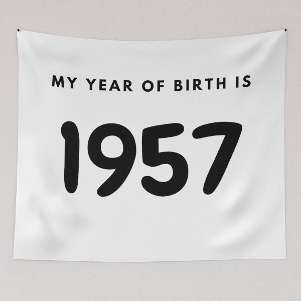 Item preview, My Year of Birth is 1957 designed and sold by LittleWorldShop.
