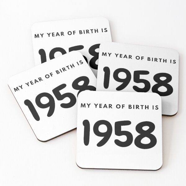 Item preview, My Year of Birth is 1958 designed and sold by LittleWorldShop.