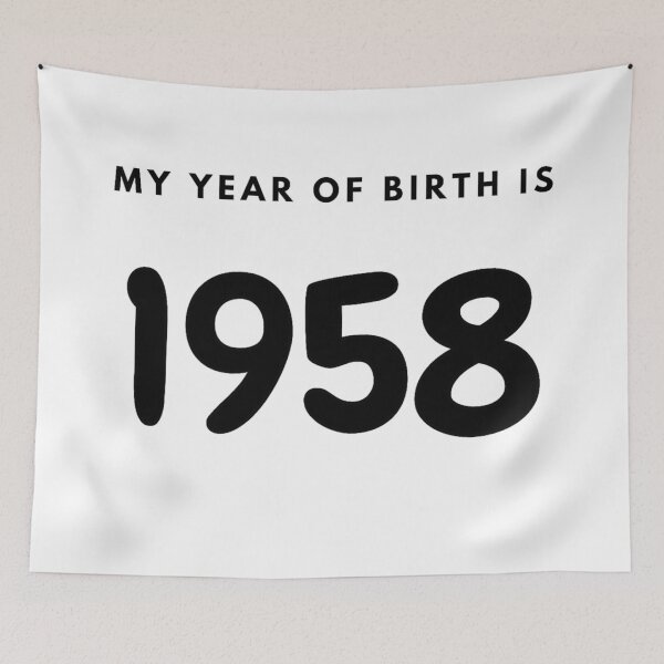 Item preview, My Year of Birth is 1958 designed and sold by LittleWorldShop.