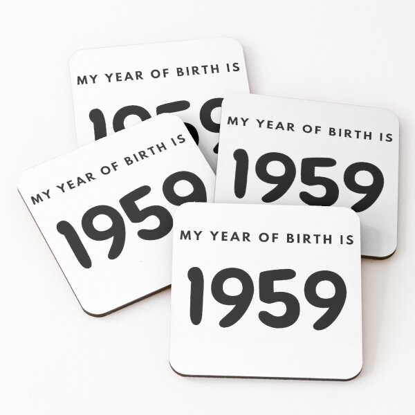 Item preview, My Year of Birth is 1959 designed and sold by LittleWorldShop.