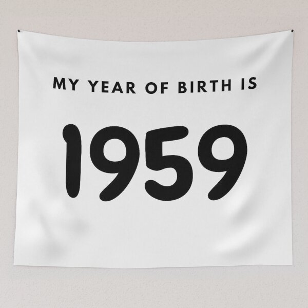 Item preview, My Year of Birth is 1959 designed and sold by LittleWorldShop.