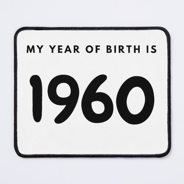 Item preview, My Year of Birth is 1960 designed and sold by LittleWorldShop.