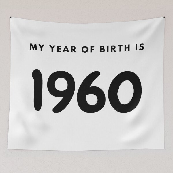 Item preview, My Year of Birth is 1960 designed and sold by LittleWorldShop.