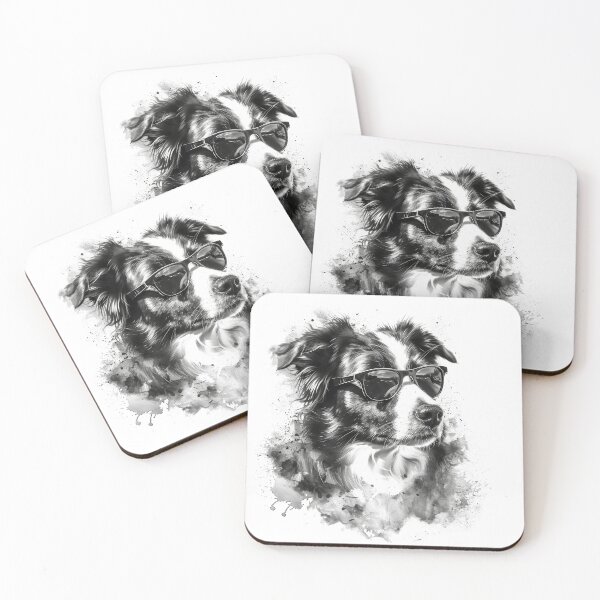 Item preview, Cool Sunglasses Dog B&W  designed and sold by ChromiaTechArt.