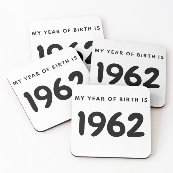 Item preview, My Year of Birth is 1962 designed and sold by LittleWorldShop.