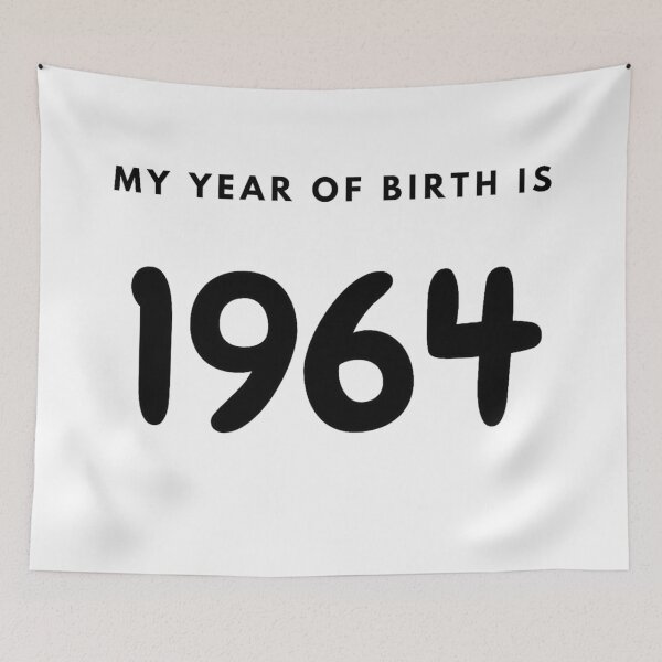Item preview, My Year of Birth is 1964 designed and sold by LittleWorldShop.