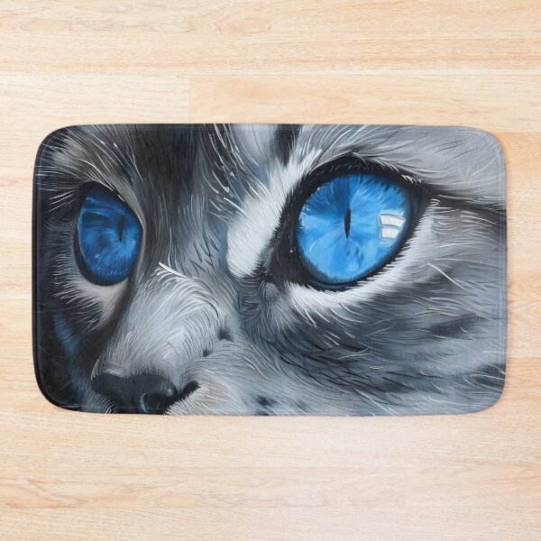 Item preview, Ojos Azules Cat closeup print designed and sold by dcrc.